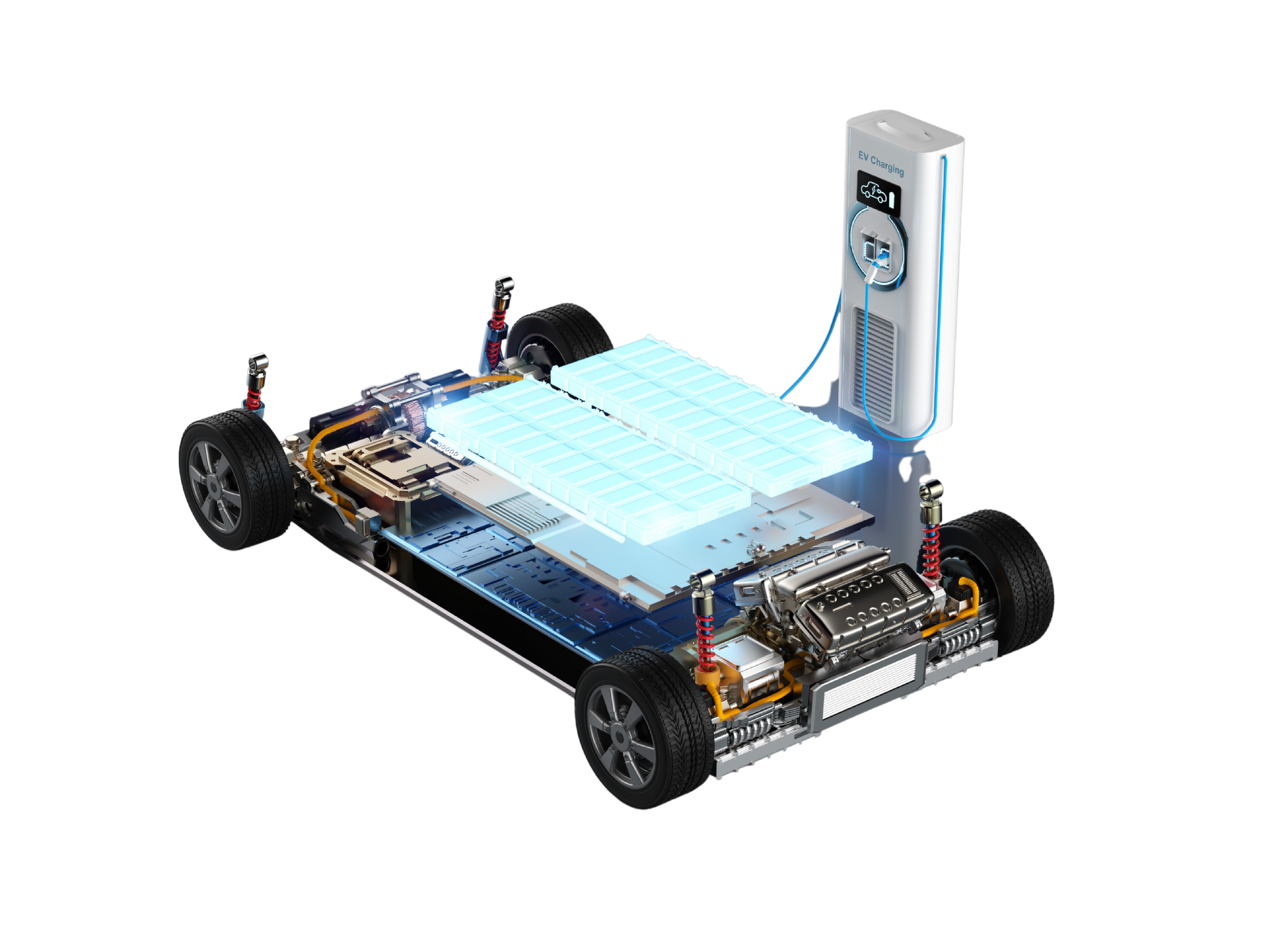 EV battery pack and charging station